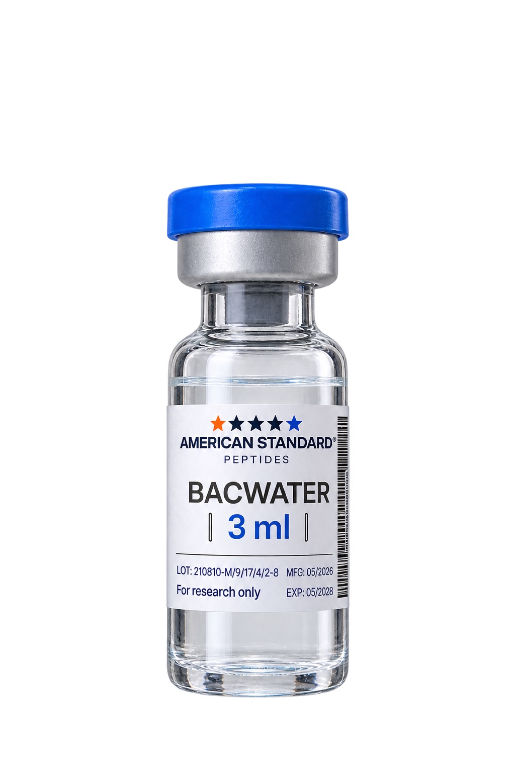 BAC Water 3 ml — флакон лиофилизата AMERICAN STANDARD PEPTIDES