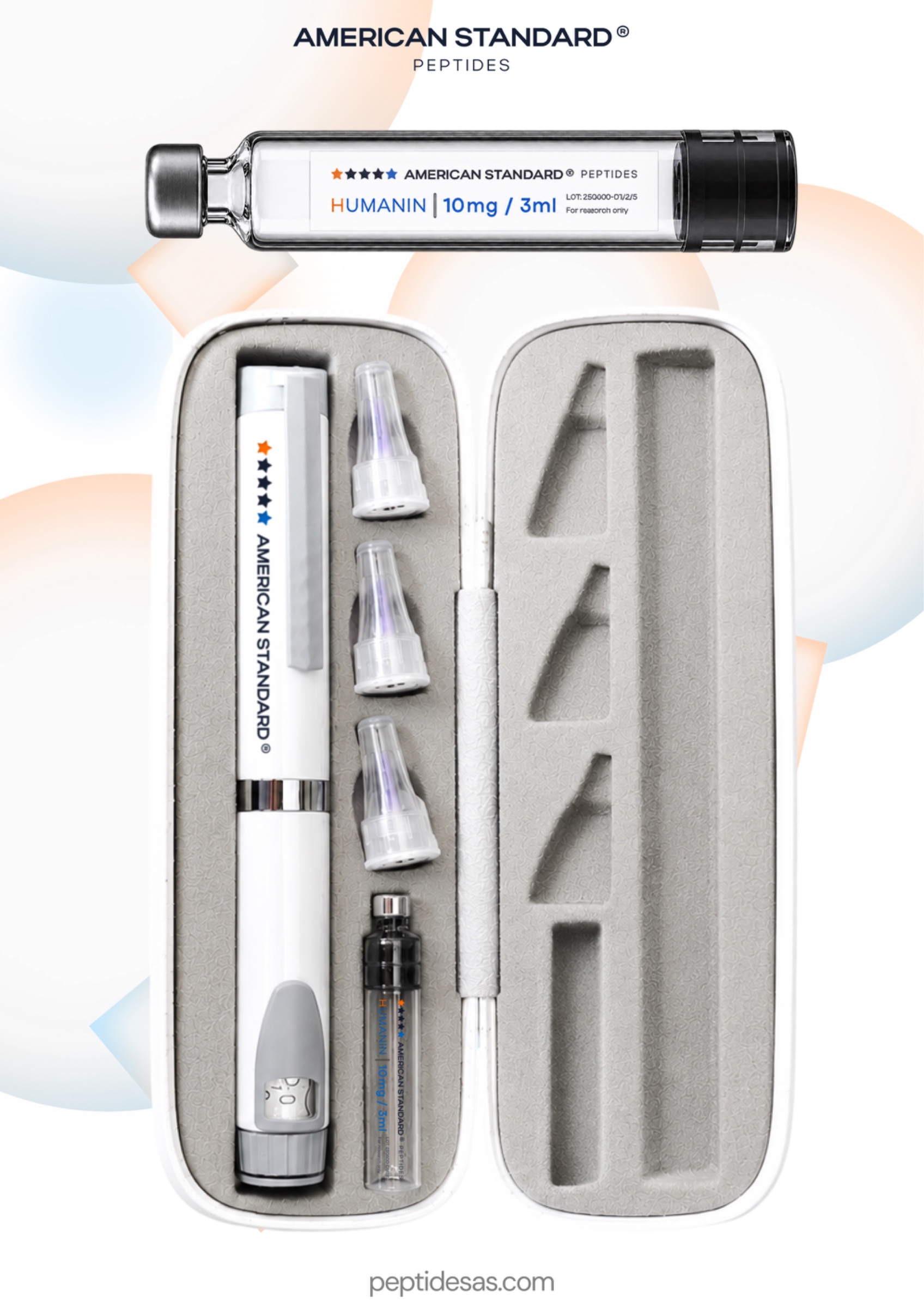 Injection pen HUMANIN peptide 10 — флакон лиофилизата AMERICAN STANDARD PEPTIDES