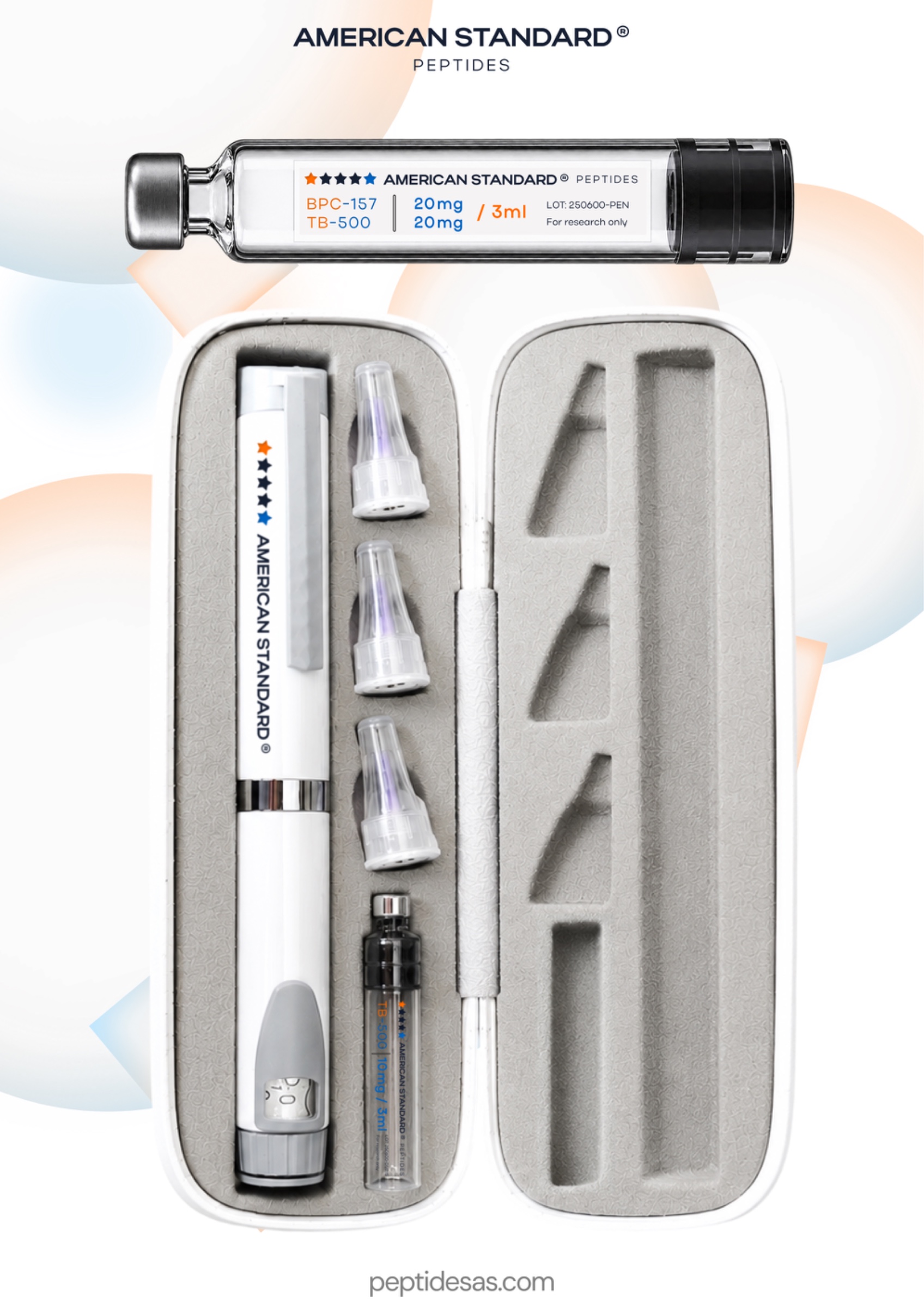 Injection pen TB-500 20+20 — флакон лиофилизата AMERICAN STANDARD PEPTIDES
